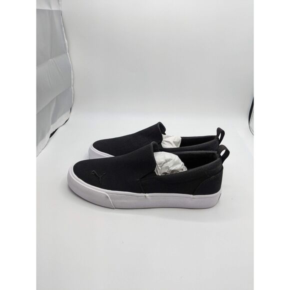 PUMA Women's Bari Slip on Sneakers, Black-PUMA Womens Team Gold, 7.5 Medium US - Picture 1 of 9